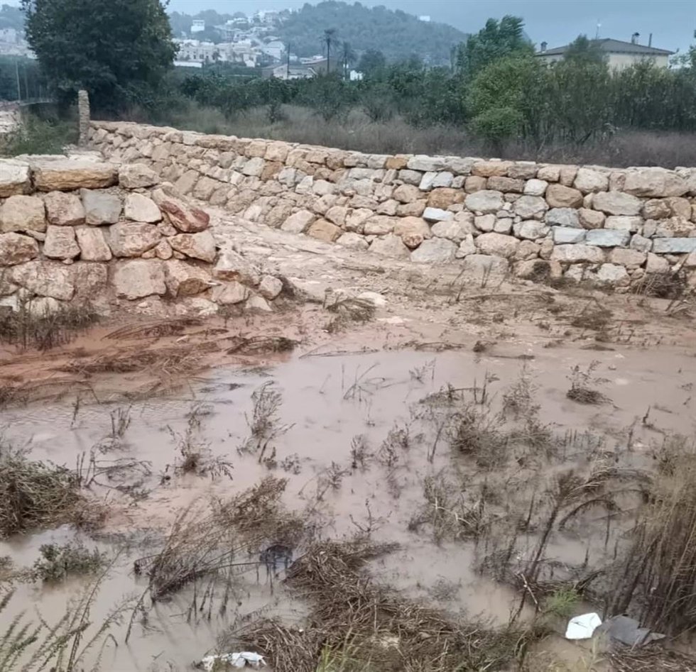 Situación generada por las lluvias en Alzira (Valencia)
