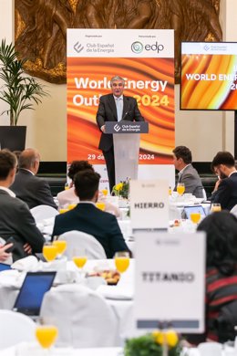 El presidente de Naturgy y Enerclub, Francisco Reynés, en la presentación del informe 'World Energy Outlook' de la Agencia Internacional de la Energía (AIE)