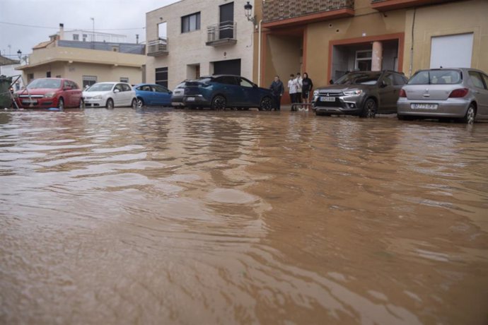 Lluvia en un municipio de La Ribera