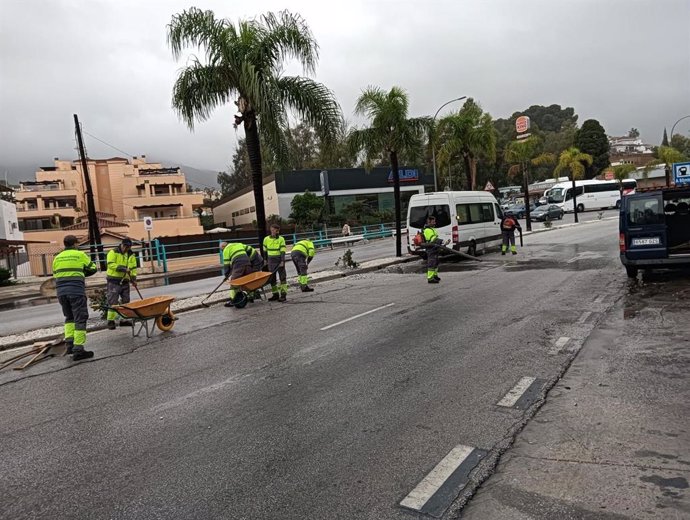 El Ayuntamiento de Torremolinos coordina un dispositivo para solventar las incidencias causadas por las lluvias