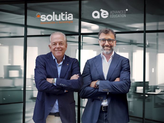 Valentín Rangel, presidente Solutia y Fernando Rodríguez, CEO AE