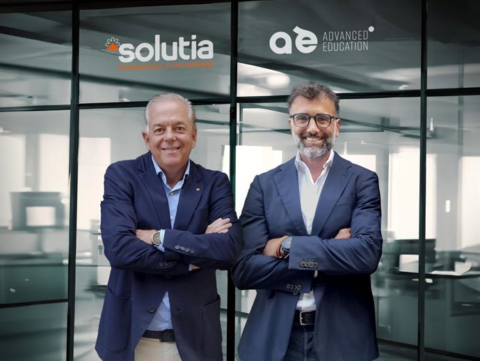 Valentín Rangel, presidente Solutia y Fernando Rodríguez, CEO AE