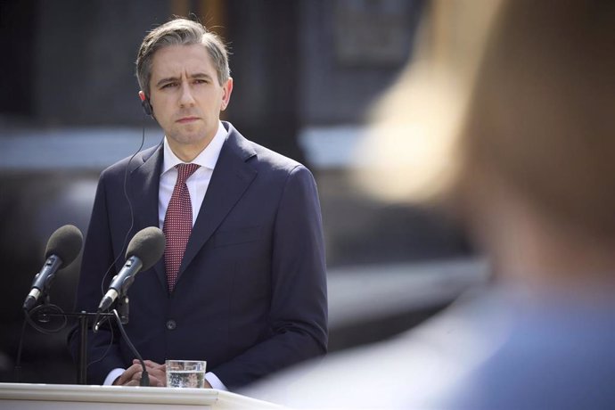 Archivo - El primer ministro irlandés, Simon Harris.