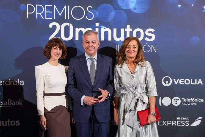 Sanz en la entrega de los premios '20 Minutos'