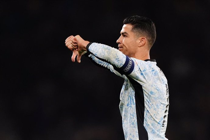 15 October 2024, United Kingdom, Glasgow: Portugal's Cristiano Ronaldo gestures as he leaves the pitch after the UEFA Nations League Group A1 soccer match between Scotland and Portugal at Hampden Park. Photo: Andrew Milligan/PA Wire/dpa