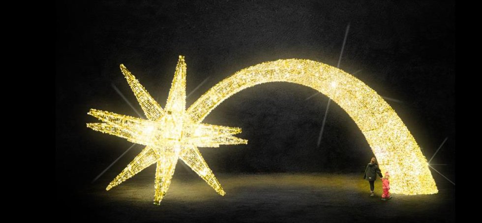 Un gran estrella de Navidad en Madrid