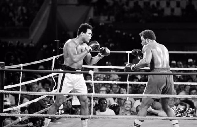 Imagen del combate entre Muhamad Ali y George Foreman