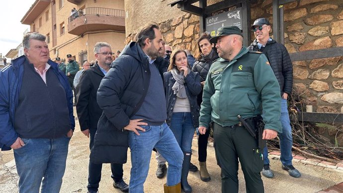 El presidente del PP en C-LM, Paco Núñez, en Letur.