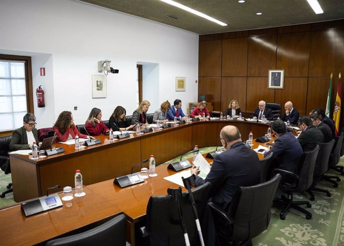 Imagen de este miércoles de la reunión de la Junta de Portavoces.