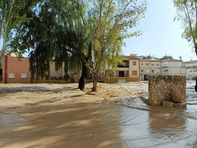 La localidad conquense de Mira tras ser afectada por la DANA