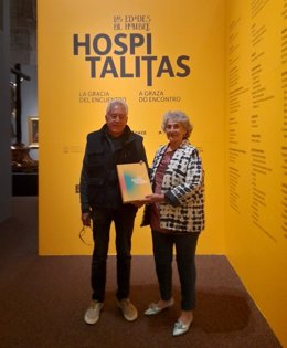 Visitantes numero 100.000 de Las Edades del Hombre 'Hospitalitas' en Villafranca del Bierzo (León).