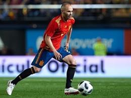 Andrés Iniesta, durante un partido con la selección española.