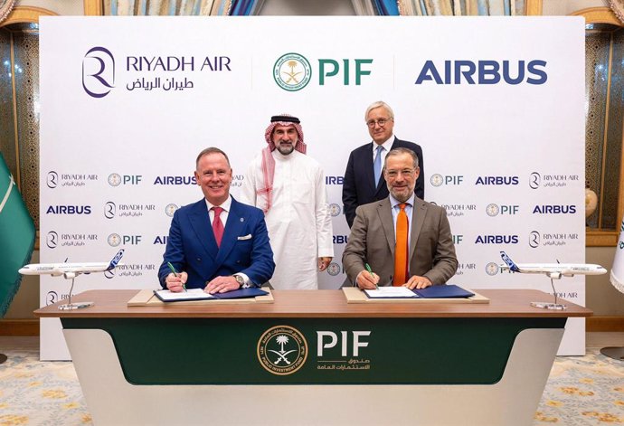 Riyadh Air, la nueva aerolínea de Arabia Saudí, firma un pedido de 60 aviones Airbus A321neo