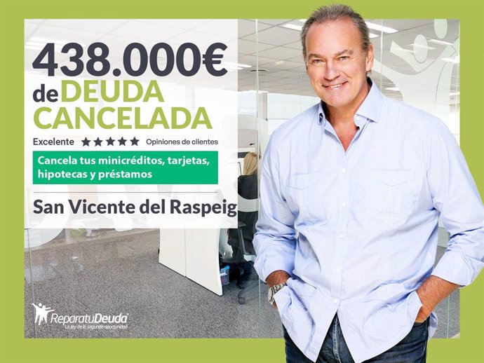 Repara tu Deuda cancela 438.000 € en San Vicente del Raspeig (Alicante) con la Ley de Segunda Oportunidad