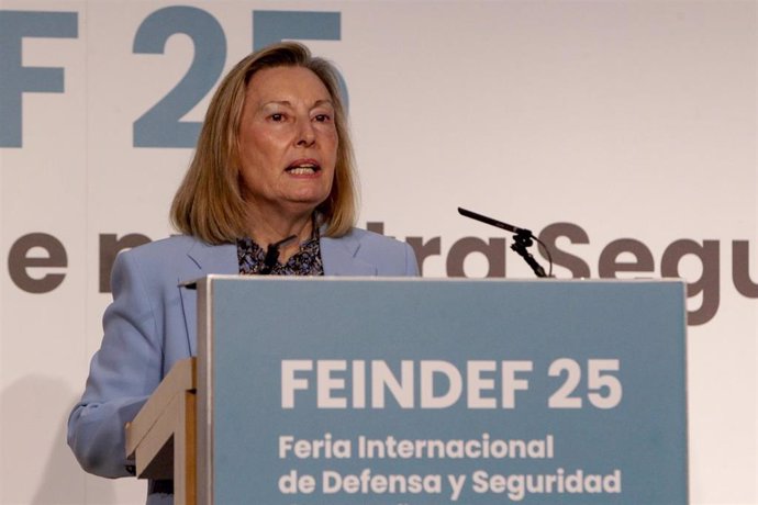 La secretaria de Estado de Defensa, Amparo Valcarce, presenta FEINDEF 25.