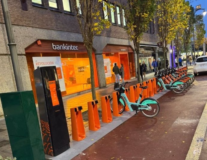 Nueva ubicación de la estación de Biki en la calle María de Molina.