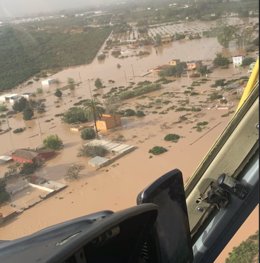 Imagen desde el helicóptero del 1-1-2