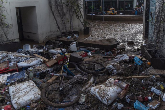 Imagen del Centro Comercial Bonaire en Aldaia (Valencia) tras el paso de la DANA