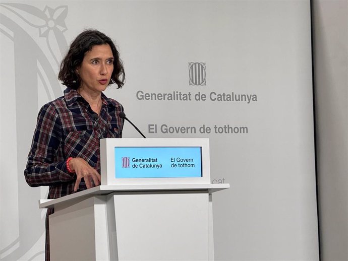 La consellera de Interior y Seguridad Pública de la Generalitat, Núria Parlon, comparece en el Palau de la Generalitat por el episodio de lluvias en Catalunya.