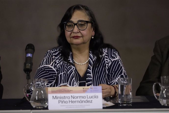 Archivo - La presidenta del Tribunal Supremo de México, Norma Piña