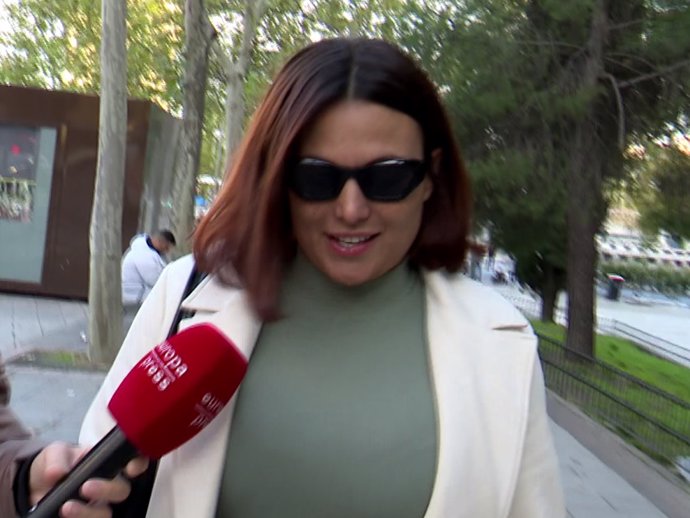 Elisa Mouliaá a su salida de los Juzgados de Plaza de Castilla