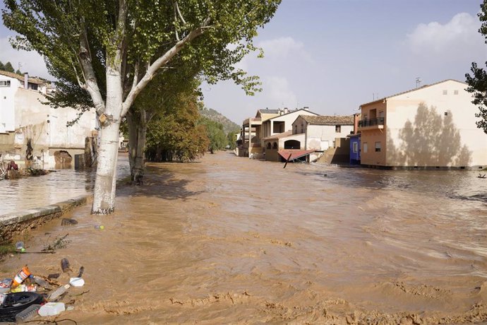 Efectos de la riada, a 30 de octubre de 2024, en Mira, Cuenca, Castilla-La Mancha (España). 