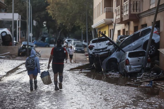 Efectos de la DANA en el municipio de Alfafar en Valencia