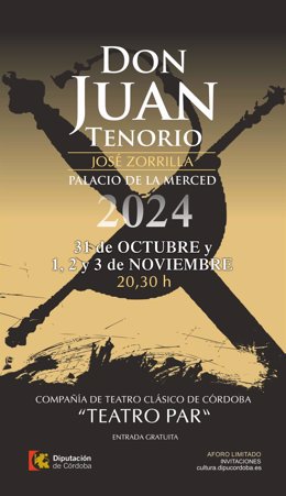 Cartel del 'Don Juan Tenorio' en la Diputación de Córdoba.