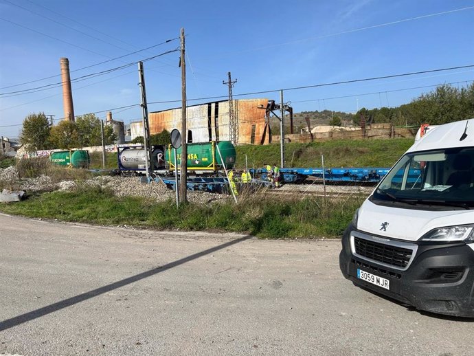 Descarrilamiento de un tren en Matillas.