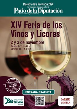 Cartel de la XIV Feria de Vinos y Licores de la provincia.