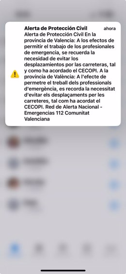 Nuevo aviso de Emergencias