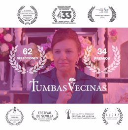 Resumen de laureles y selecciones logradas por el cortometraje 'Tumbas vecinas', del cordobés José Antonio Gutiérrez.