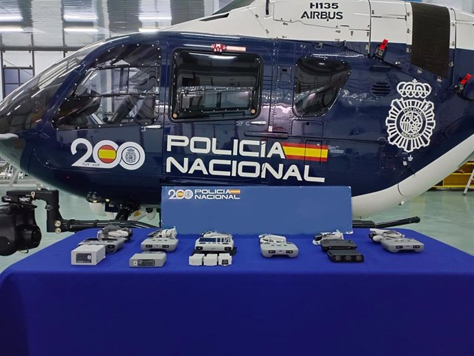 Imagen de los drones interceptados por la Policía Nacional en Sevilla