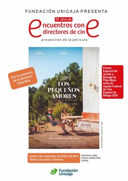 Cartel del Encuentro con directores de cine de Fundación Unicaja.