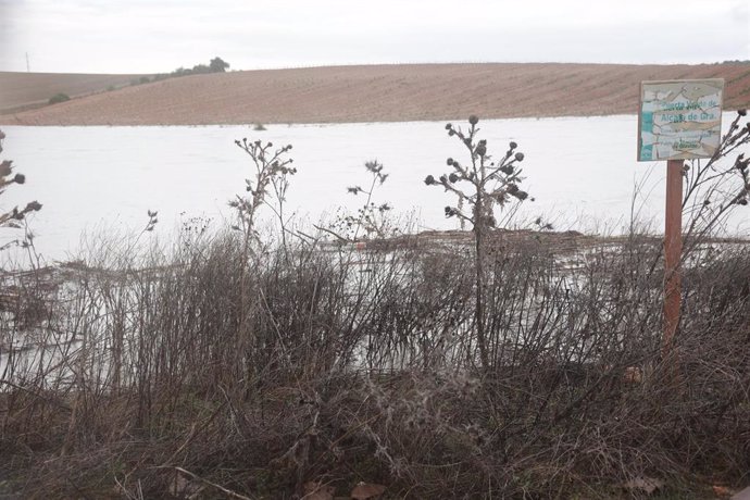 El río Guadiana a su paso por la SE-40.