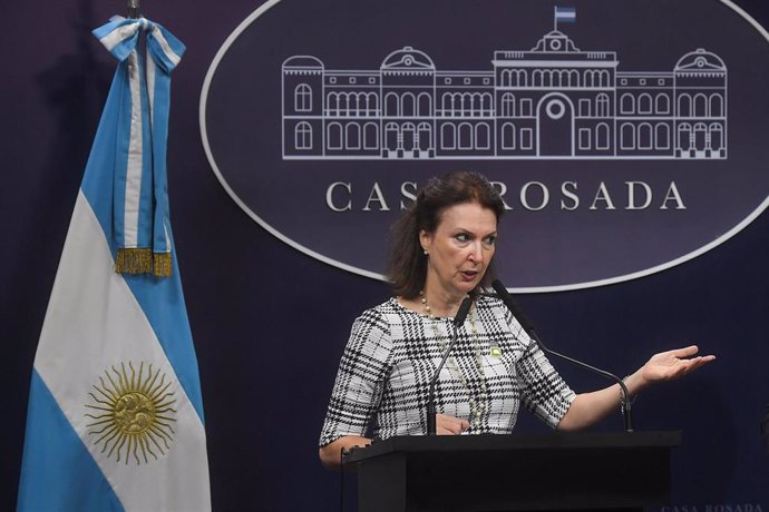 Archivo - Diana Mondino, ministra de Exteriores de Argentina