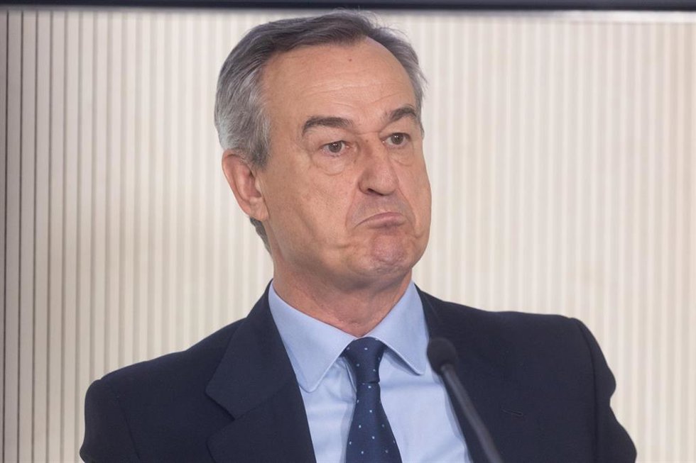 El consejero delegado de Banco Sabadell, César González-Bueno, durante una rueda de prensa, en el auditorio del Banco Sabadell, a 31 de octubre de 2024, en Madrid (España).