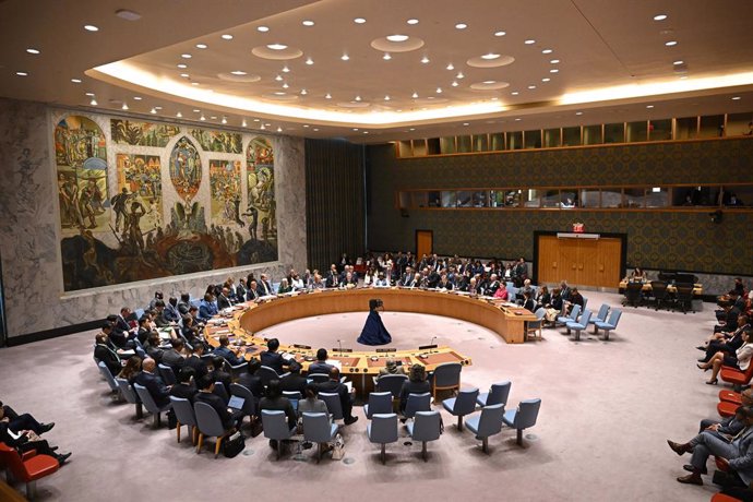 Archivo - 25 September 2024, US, New York: UK Prime Minister Sir Keir Starmer addresses the Security Council during the 79th United Nations General Assembly. Photo: Leon Neal/PA Wire/dpa