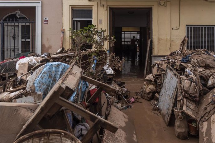 Estragos de la riada, a 31 de octubre de 2024, en Aldaia, Valencia, 