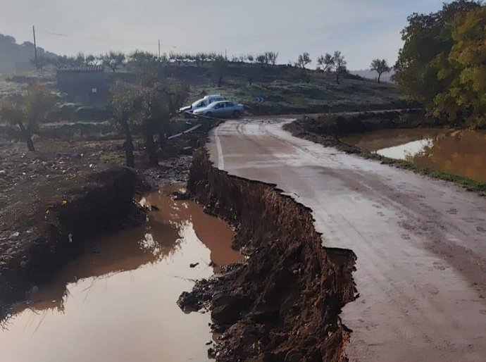 Carretera de Cimballa-Llumes, en la provincia de Zaragoza.