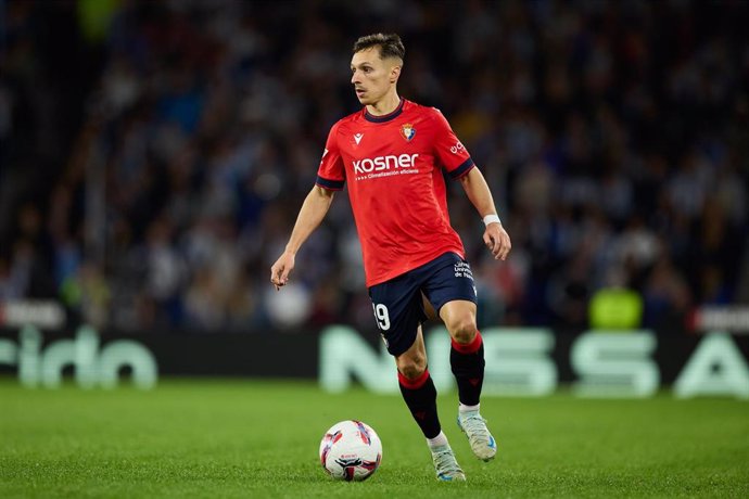 Bryan Zaragoza, en un partido con el CA Osasuna.