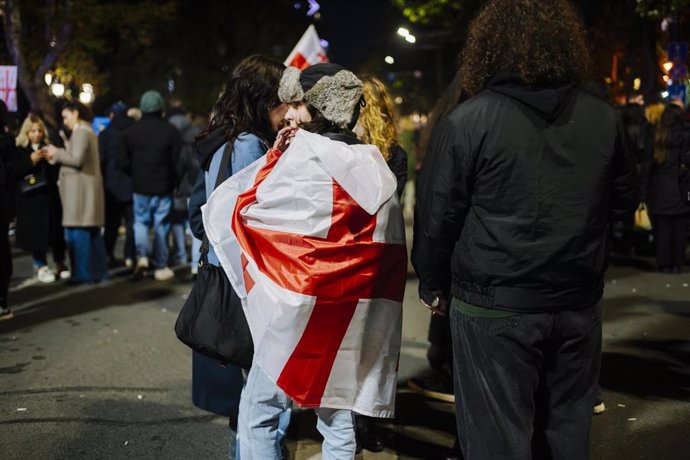 Manifestación en Tíflis (Georgia) contra Sueño Georgiano 