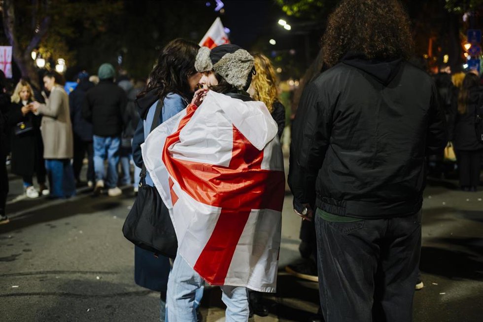 Manifestación en Tíflis (Georgia) contra Sueño Georgiano