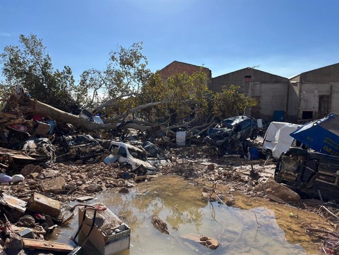 Estragos en Catarroja (Valencia) por la DANA, a 1 de noviembre de 2024.