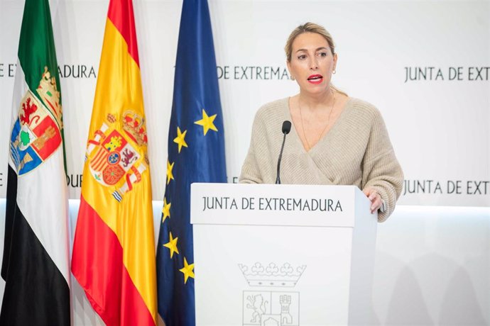 La presidenta de la Junta de Extremadura, María Guardiola, en una imagen de archivo