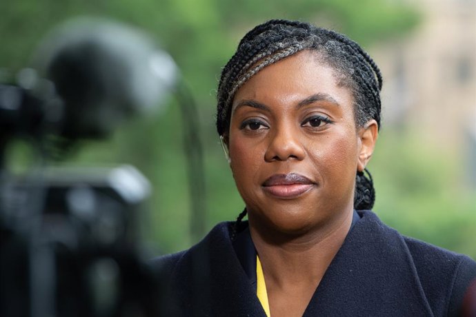 Archivo - May 1, 2024, London, England, United Kingdom: Business and Trade Secretary KEMI BADENOCH is seen during the morning media round in Westminster.