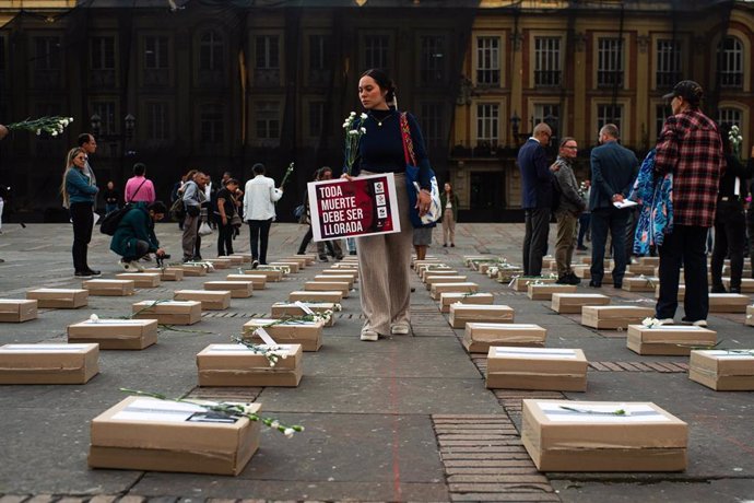 Archivo - Protesta contra el asesinato de líderes sociales en Colombia (archivo)