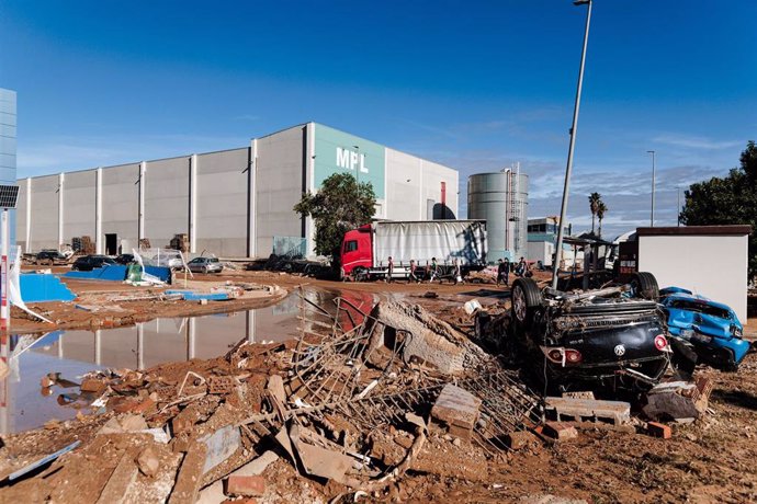 Una zona afectada por la DANA