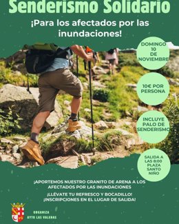 El Ayuntamiento de Las Valeras organiza una ruta senderista para recaudar fondos para los afectados de la DANA.