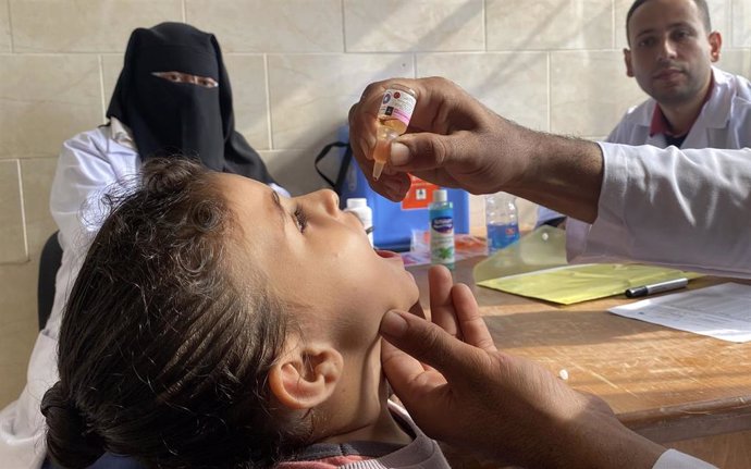 Vacunación contra la polio en Gaza